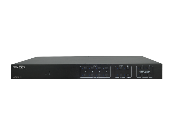 Stoltzen ATHENA44 HDMI Matrix 4x4 With Audio Matrix, 4K60, LAN, RS232 & IR