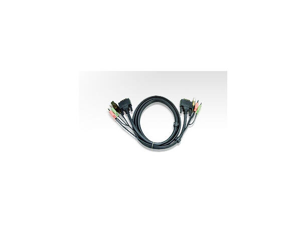 Aten KVM kabel type I   3,0m USB DVI USB, DVI, Minijack - USB, DVI, Minijack