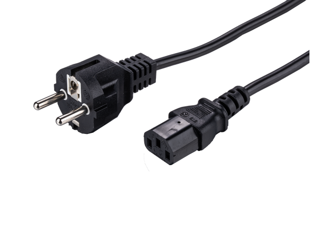 LinkIT strømkabel CEE 7/7 - C13 svart 5m 3 x 1,00 mm² | PVC | rette kontakter