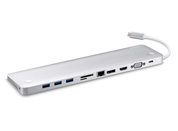 Aten USB-C Dock with Power Pass-through RJ45 | 3xUSB3.1 | 1xDP | HDMI | VGA