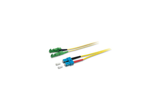 LinkIT fibersnor OS2 SC-UPC/E2000APC 10m Duplex APC SM OS2 9/125 LSZH G657A2 Gul