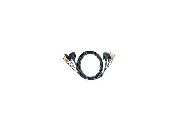 Aten KVM kabel DVI-D (DL) + USB, 5,0m USB | DVI | Minijack