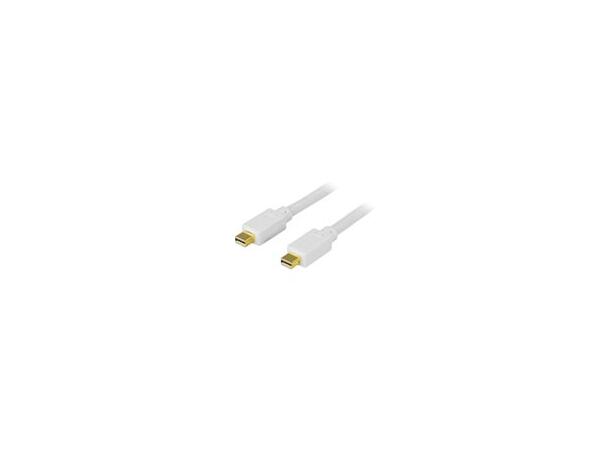LinkIT MiniDisplayport 1.2 4K@60 1 meter MiniDP kabel, hvit, versjon 1.2