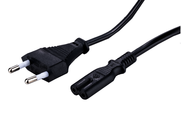 LinkIT strømkabel CEE7/16 - C7 svart 10m Euro - C7 | 2 x 0,75mm² | PVC