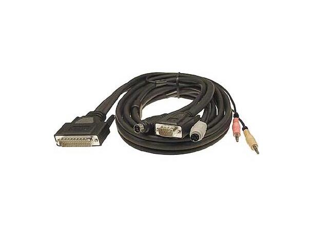 Aten KVM kabel type K   1,8m DB25 - Minija, PS/2, VGA. 2L-1701P