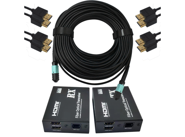Stoltzen MPO Dual Ekstender Kit 20 m 2x HDMI 2.0 4K60 18Gbps