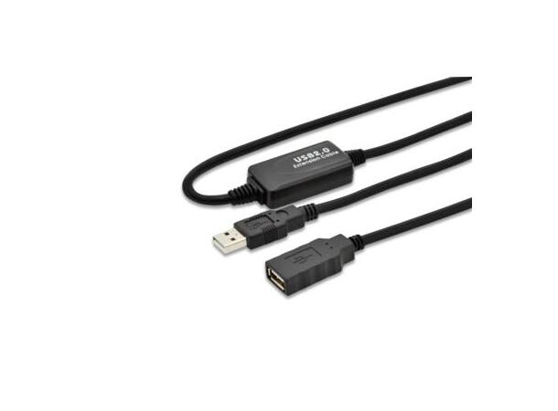 DCI USB 2.0 forl aktiv 15 meter Aktiv forlenger med fast kabel. Han-hun