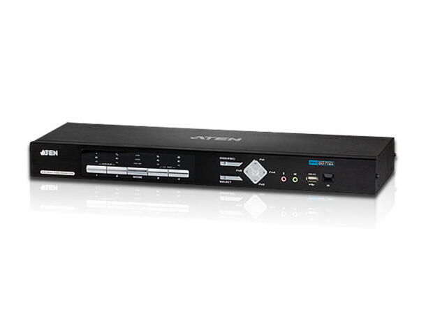 Aten KVM  4-PC 1-Br Split-Screen CM1164A Switch Box | DVI-I DL | USB | Lyd