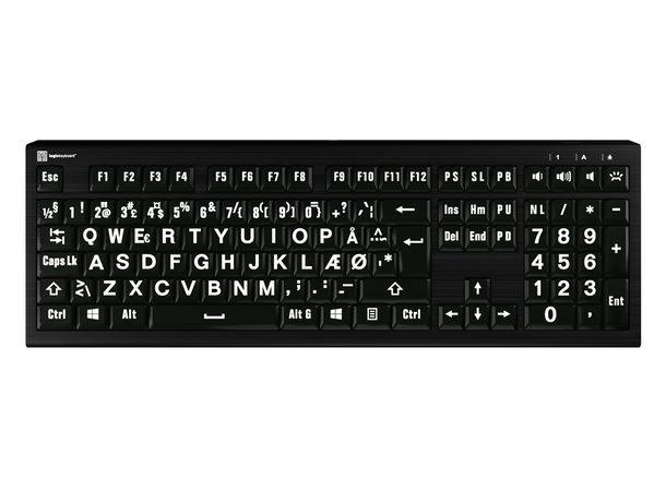 Logickeyboard XLPrint ASTRA 2 PC W/B DK PC Backlit ASTRA