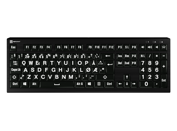 Logickeyboard XLPrint ASTRA 2 PC W/B NO PC Backlit ASTRA