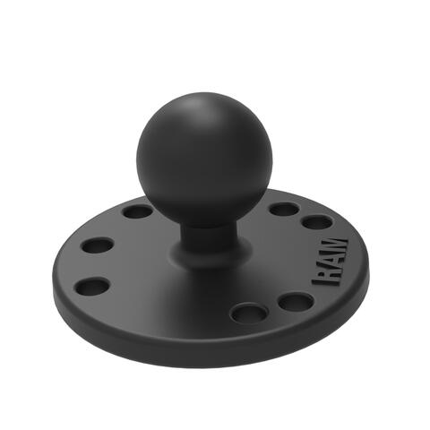 RAM Mount Round Plate with Ball 1'' Rubber Ball / 2.5'' Plate