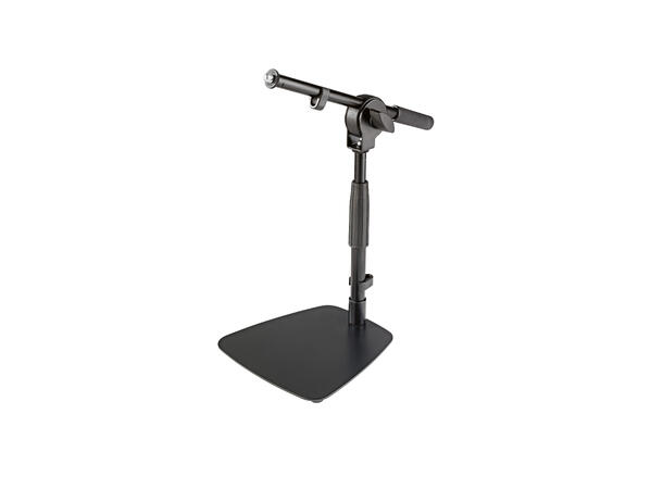 K&M 25995, table top mic stand Short boom Flatt ofset base