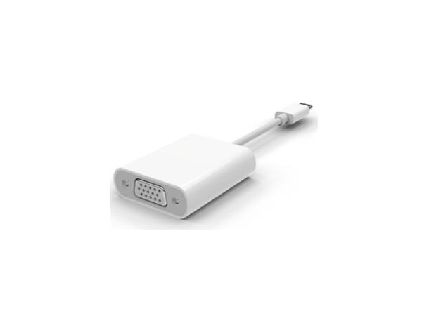LinkIT USB C 3.1 VGA Hun adapter hvit Gen 1, 1080p, 20 cm kabel