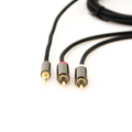 Stoltzen Flex Lydkabel 3,5mm - 2xRCA 3m Fleksibel kabel | 2 x 3mm| Gold Conn.