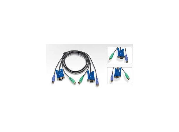 Aten KVM kabel type A  1,8m slim M, M, M - M, F, M. 2L-5002P