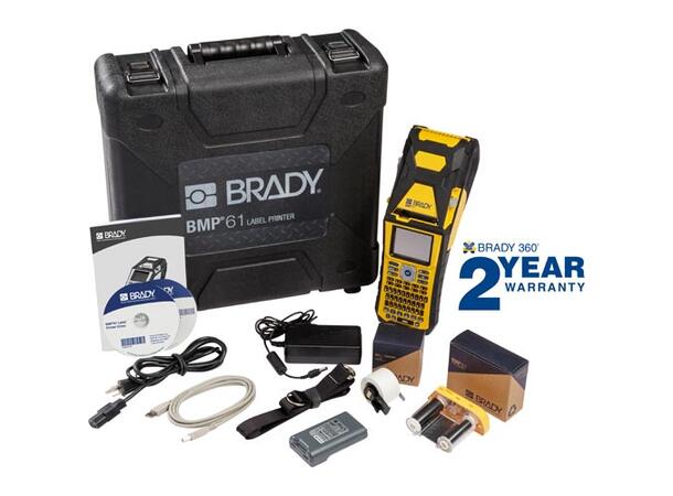 Brady BMP61 Labeiling System - QWERTY EU Ink. Hard case, batteri, power supply