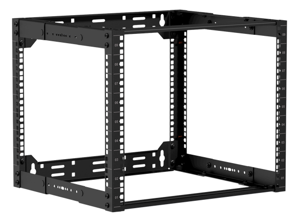 Caymon OPR309A/B  Rack frame Open Black 9U 19"adjustable 30-45cm depth