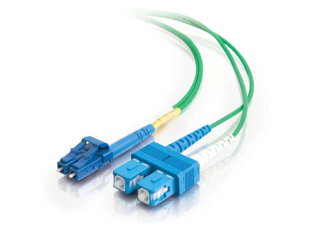 LinkIT fibersnor OS2 LC/SC 5m Duplex | SM | LSZH | Green