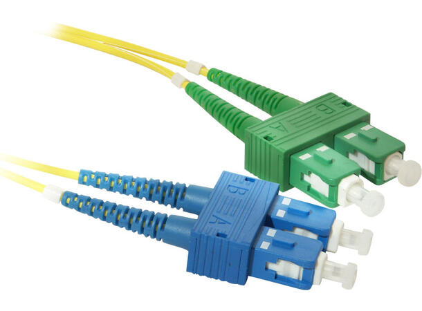 LinkIT fibersnor OS2 SC-APC/SC-UPC 0.5m Duplex | SM | LSZH | Yellow