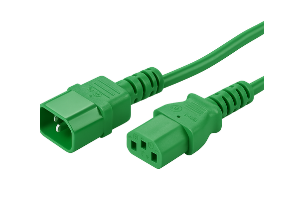LinkIT strømkabel C13/C14 grønn 3m PVC | 3 x 1,00 mm² | H05VV-F 