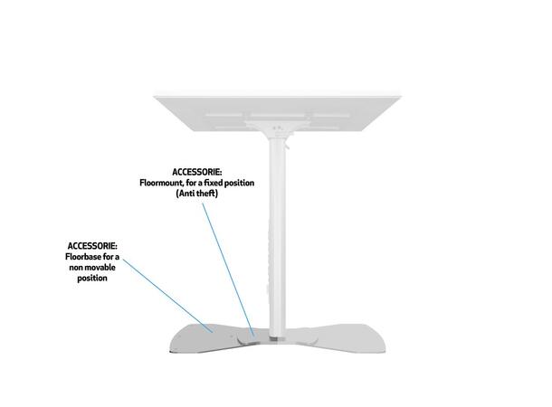 Multibrackets Gulvstativ 110 HD Sølv, 60Kg, 700x400, 32-55" 
