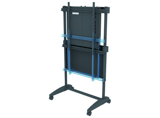 Multibrackets Gulvstativ Counterbalanced Svart, HD 60-90kg, 1040x900, 32-110" 