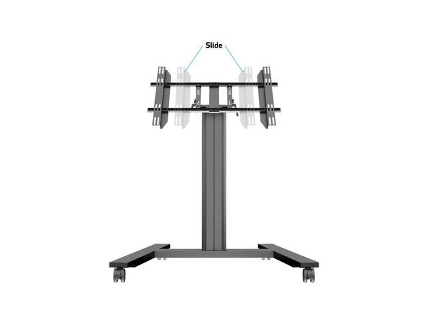 Multibrackets Gulvtralle 110 Tilt&Table Sort, 80Kg, 700x400, 32-55" 