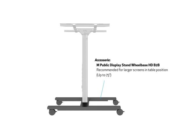 Multibrackets Gulvtralle 110 Tilt&Table Sort, 80Kg, 700x400, 32-55" 