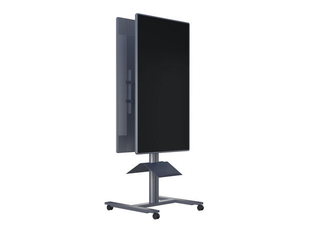 Multibrackets Gulvtralle 180 B2B Sølv,2x40Kg, 800x500, 55-80" 