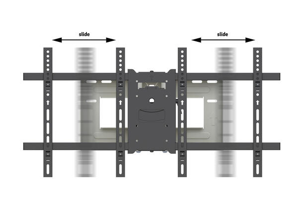 Multibrackets Veggfeste long reach HD Hvit, VESA 800x400, 60kg, 91cm, 50-90" 