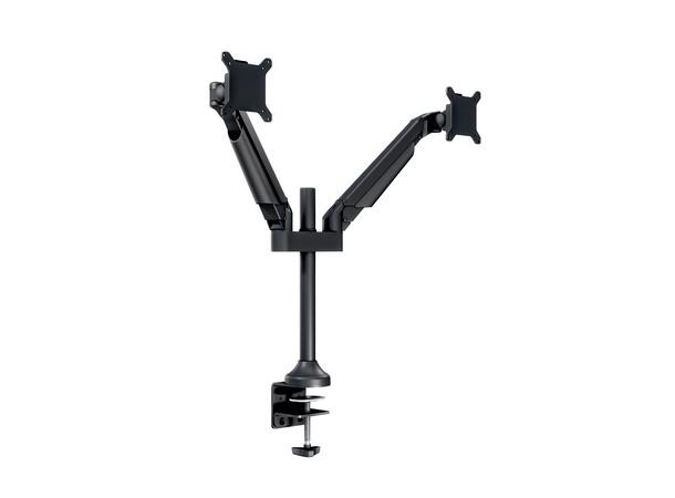 Multibrackets bordstativ gass arm dual Sort , VESA 75, 100, 20Kg, 15-32" 