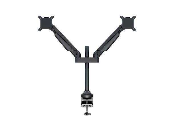 Multibrackets bordstativ gass arm dual Sort , VESA 75, 100, 20Kg, 15-32" 