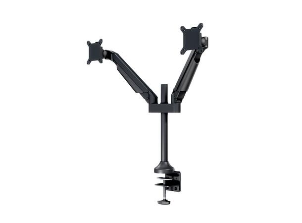 Multibrackets bordstativ gass arm dual Sort , VESA 75, 100, 20Kg, 15-32" 