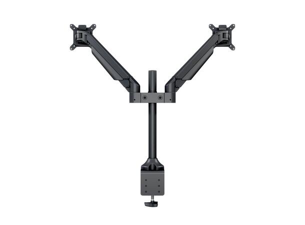 Multibrackets bordstativ gass arm dual Sort , VESA 75, 100, 20Kg, 15-32" 