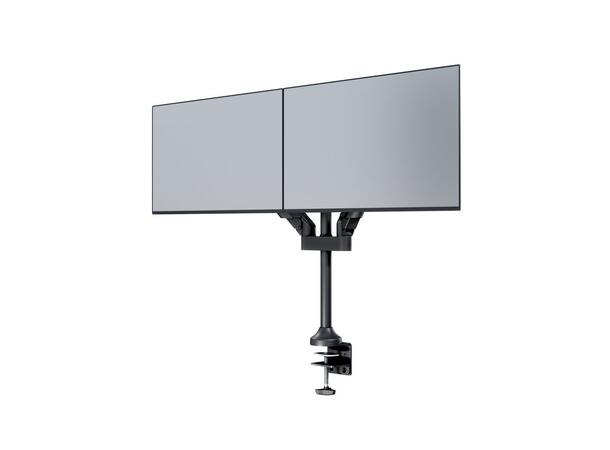 Multibrackets bordstativ gass arm dual Sort , VESA 75, 100, 20Kg, 15-32" 