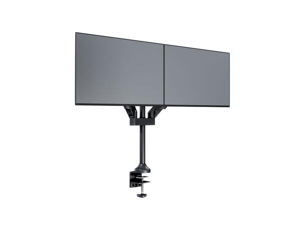 Multibrackets bordstativ gass arm dual Sort , VESA 75, 100, 20Kg, 15-32" 