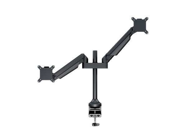 Multibrackets bordstativ gass arm dual Sort , VESA 75, 100, 20Kg, 15-32" 