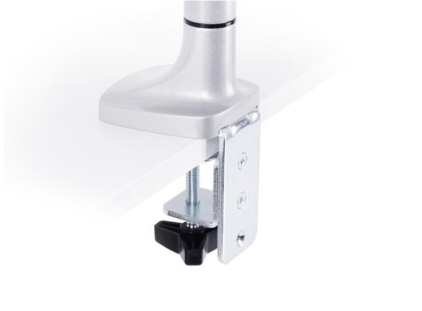 Multibrackets bordstativ gass arm single Sølv , VESA 75-100, 15-27", 9Kg 