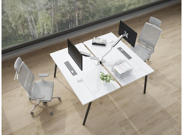 Multibrackets bordstativ gass arm single Sølv , VESA 75-100, 15-27", 9Kg 