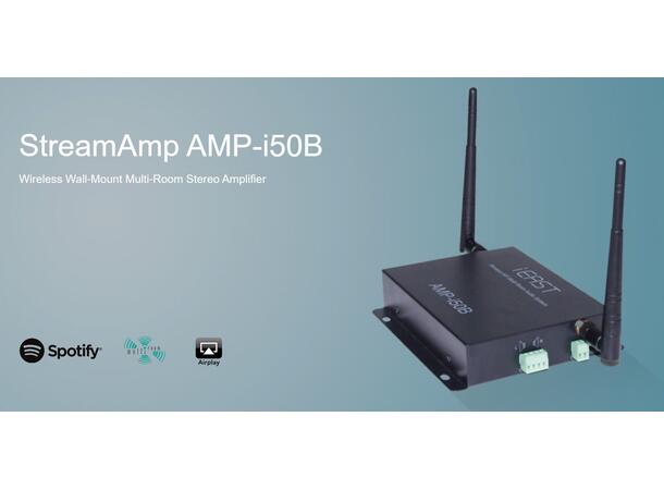 iEast mini forsterker AMP-i50B V2 Trådløs strømme  BT RS232 IR USB 50+50W