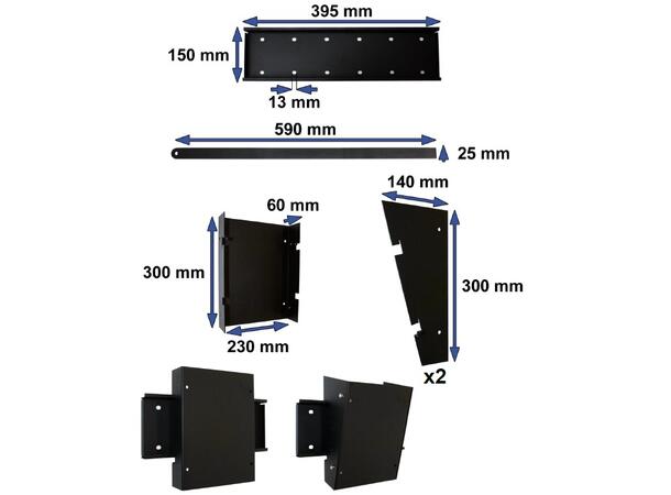 Armagard Flat WallMount for 24" WallSupport Flat 