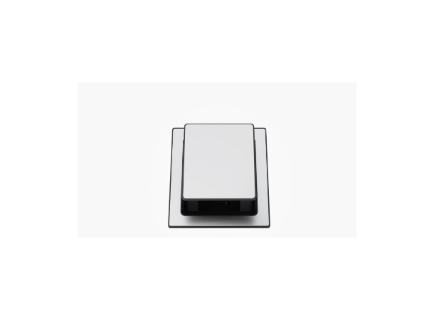 EVOline Port Push Sølv 2x stikk | 2x 1000mA | USB lader