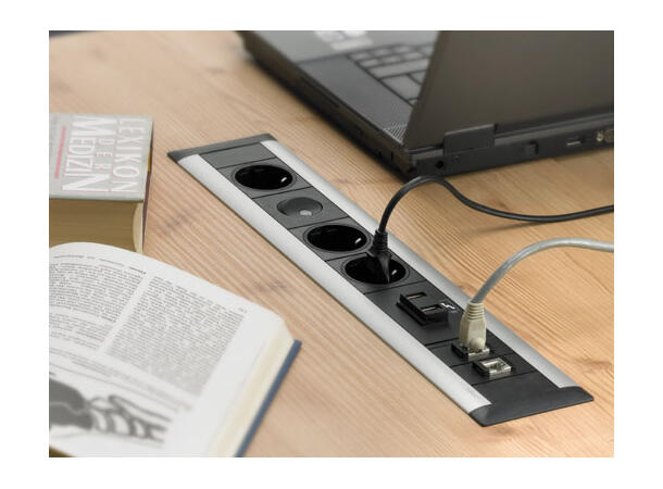 EVOline® Frame Dock Data Medium 4x stikk | 2x RJ45 | Cat.6 