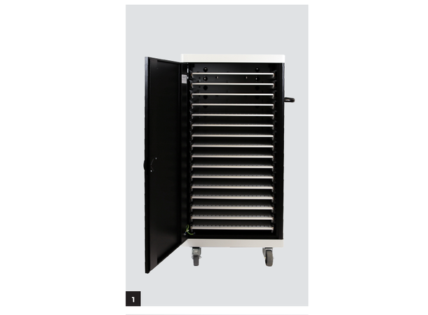 Leba NoteCart UniFit 16 - Slide 16 Laptops | H1355xW805xD625 