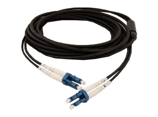 LinkIT fiber outdoor 2 x LC/LC OS2 200m TPU kappe, duplex, 9/125, svart