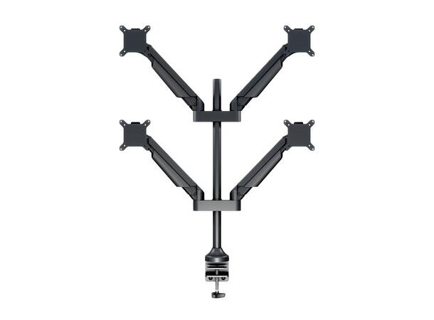 Multibrackets Bordstativ gassarm quad HD Svart, VESA 75, 100, 80Kg, 15-32" 