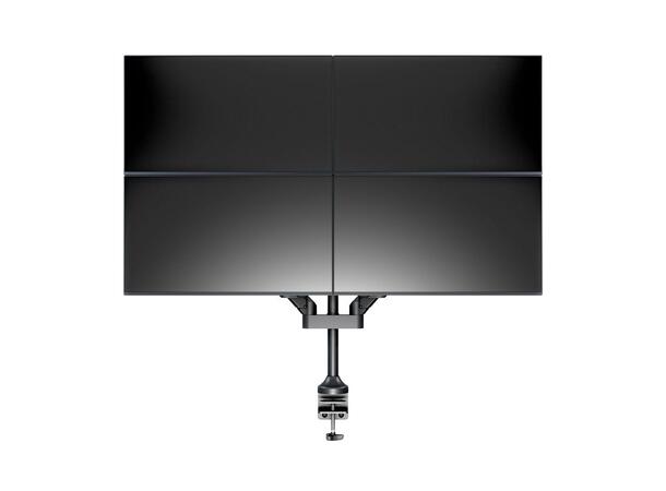 Multibrackets Bordstativ gassarm quad HD Svart, VESA 75, 100, 80Kg, 15-32" 