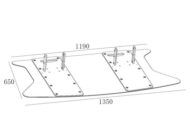 Multibrackets Gulvstativ 180 70-110" Svart, 125kg, Maks VESA 800x600 