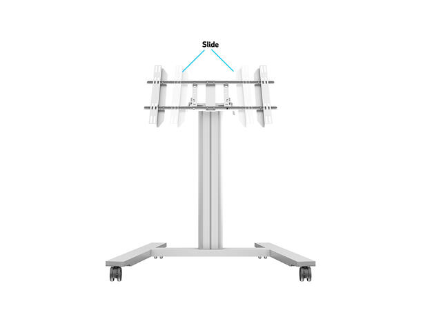 Multibrackets Gulvtralle 110 HD Sølv, 80Kg, 700x400, 32-55" 