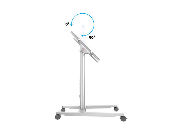 Multibrackets Gulvtralle 110 HD Sølv, 80Kg, 700x400, 32-55" 